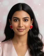 Red Heart Beaded Stud Earrings for Women – Stylish Valentine Special Jewelry | Kaur Trends